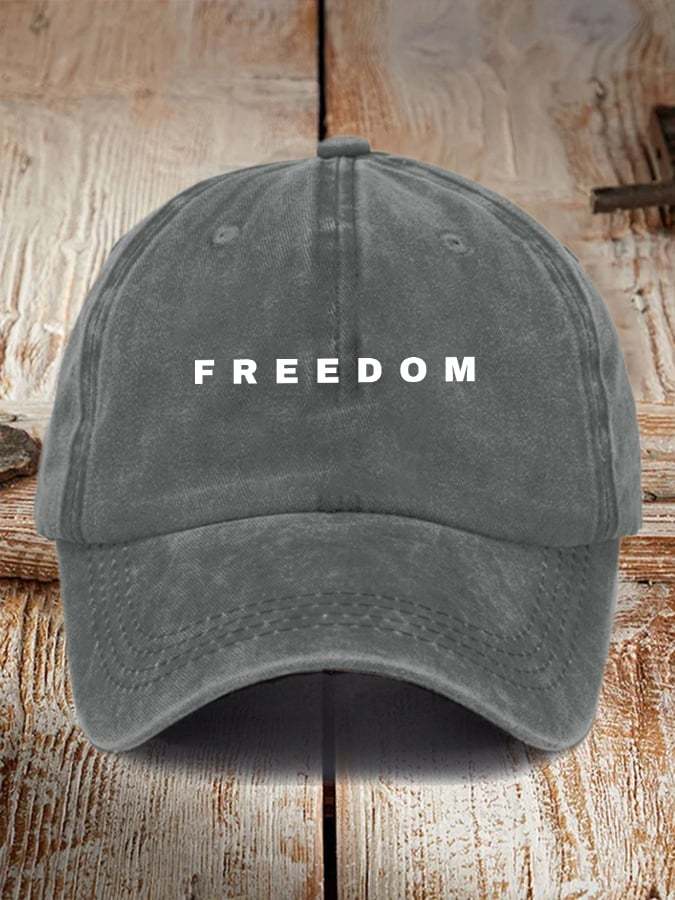 Unisex Vintage Freedom Print Hat