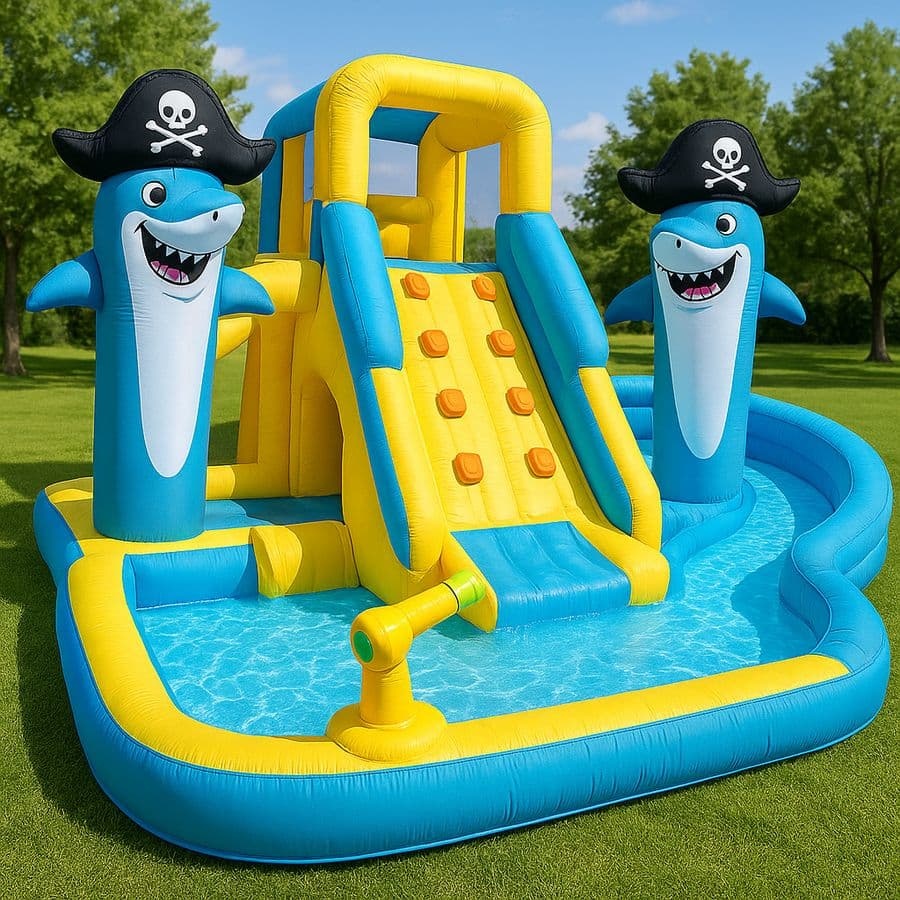 Structure Gonflable Requin PVC Aire de Jeu 3x2x2m