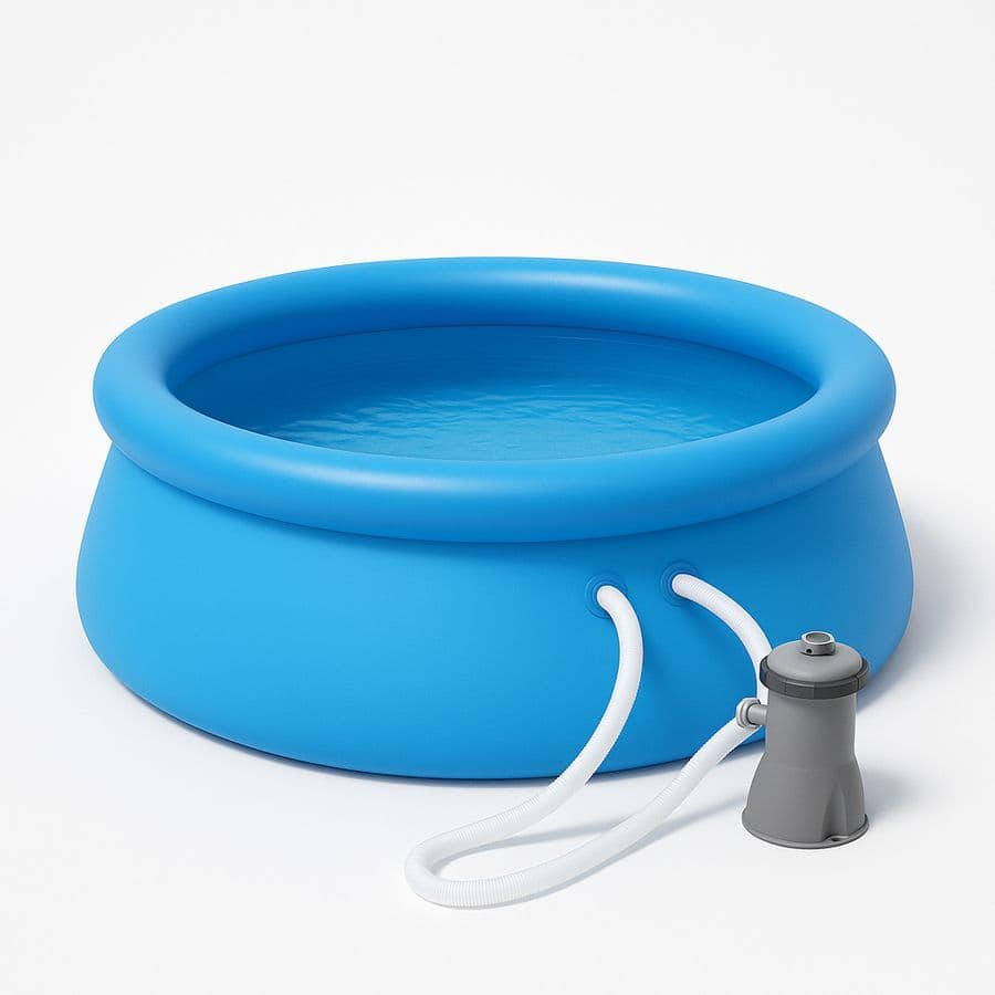 Piscine gonflable ronde PVC bleu 3m