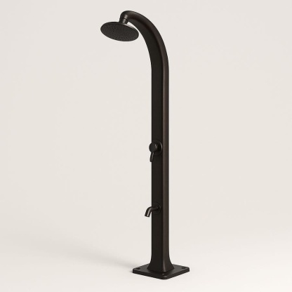 Douche extérieure aluminium noire 2 mètres