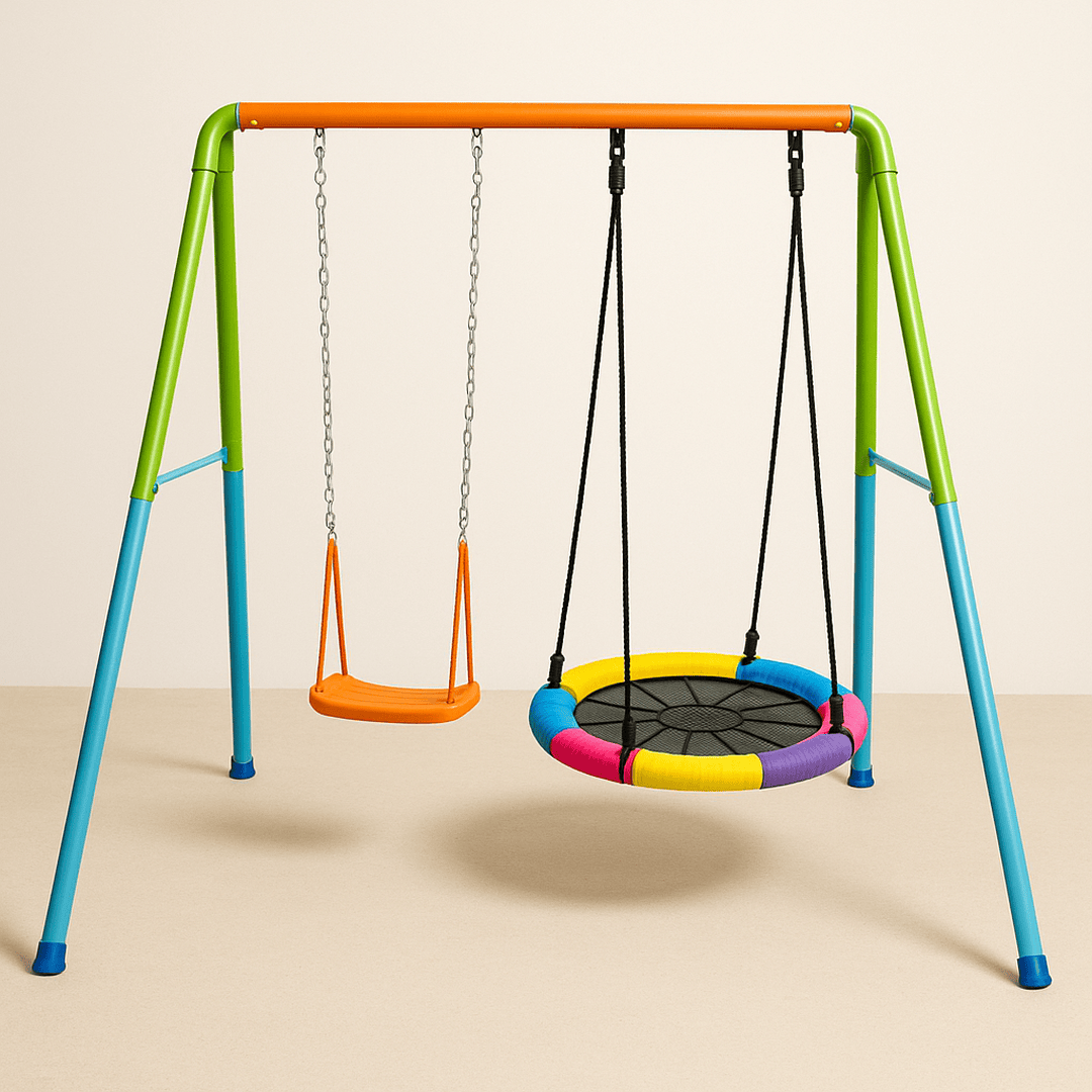 Portique Balancoire en Acier 2 Sièges