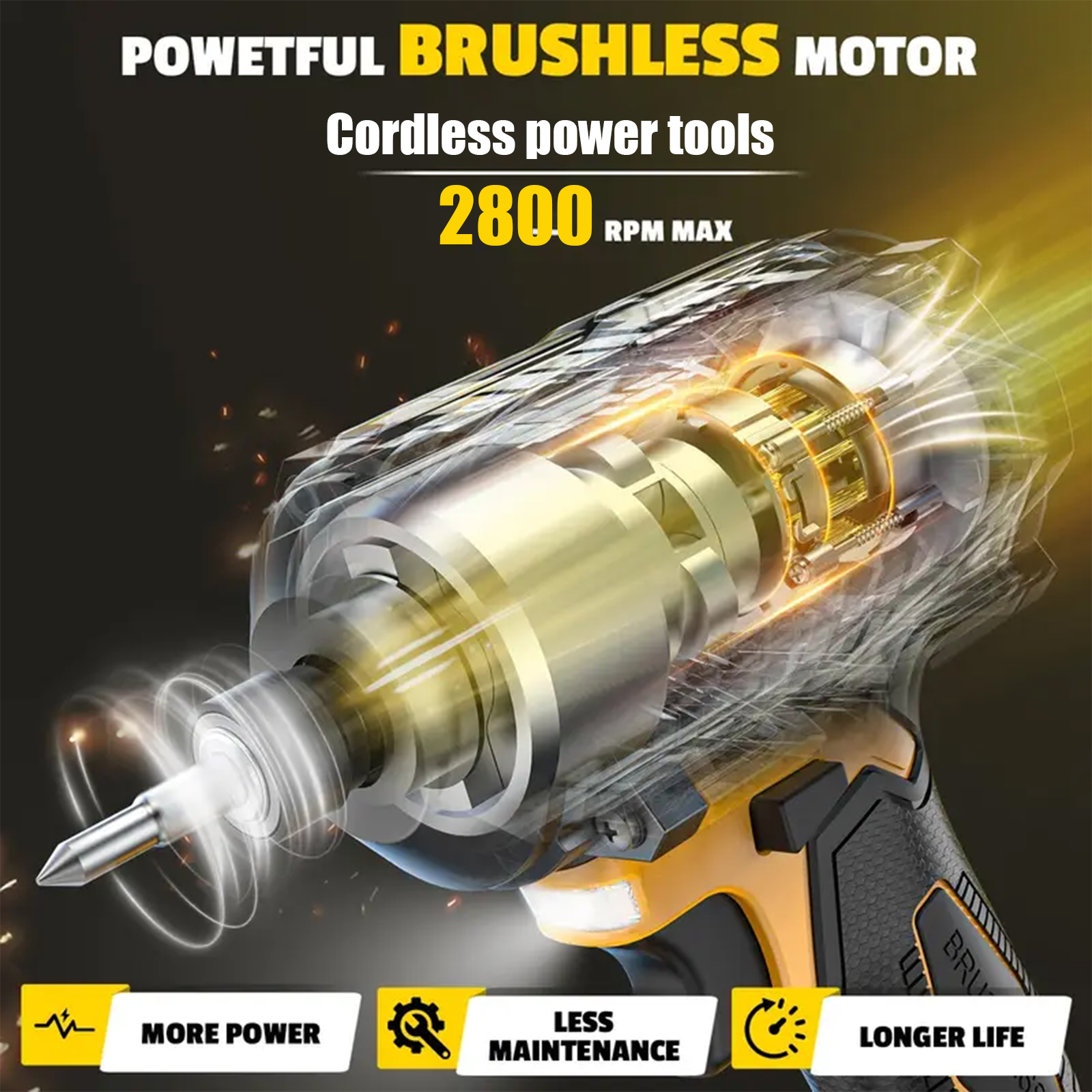 Compatible with DEWALT 20V MAX batteries, this 1/4-inch impact driver has a 0-2800 RPM range and an indicator light, making it suitable for home and appliance repairs.