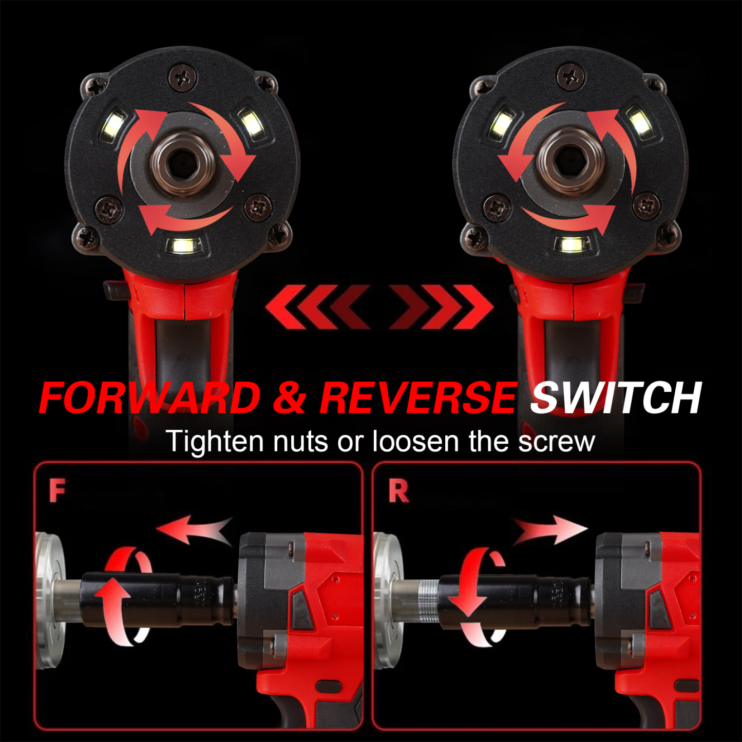 Cordless Brushless Electric Wrench for Milwaukee M18 Lithium Battery, 4500RPM High Torque Impact Driver (tool only, no batteries included)