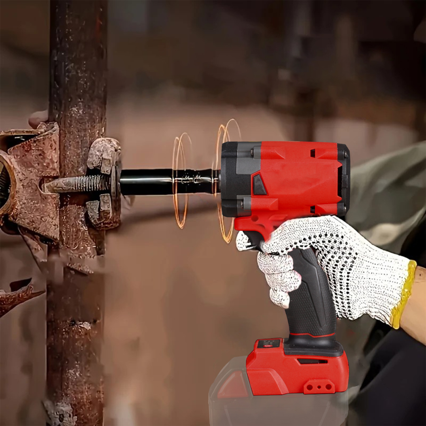 Cordless Brushless Electric Wrench for Milwaukee M18 Lithium Battery, 4500RPM High Torque Impact Driver (tool only, no batteries included)