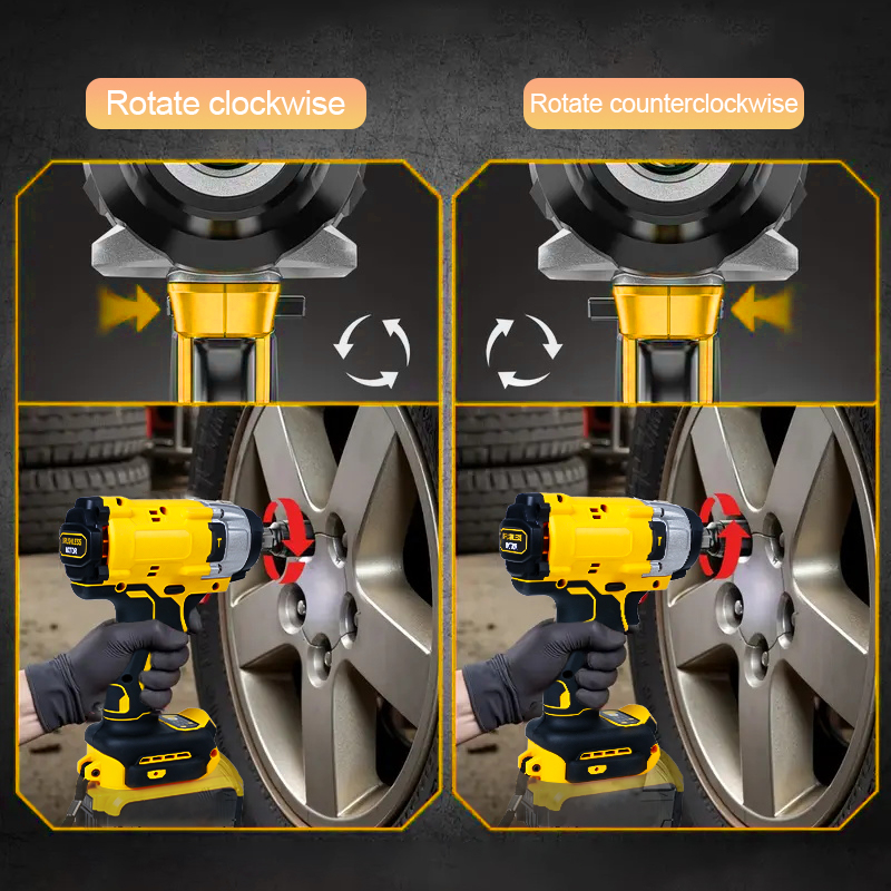 3-in-1 Electric High Power Impact Wrench 430Nm-3600 RPM for Car and Home Use (Tool Only, No Batteries Included)