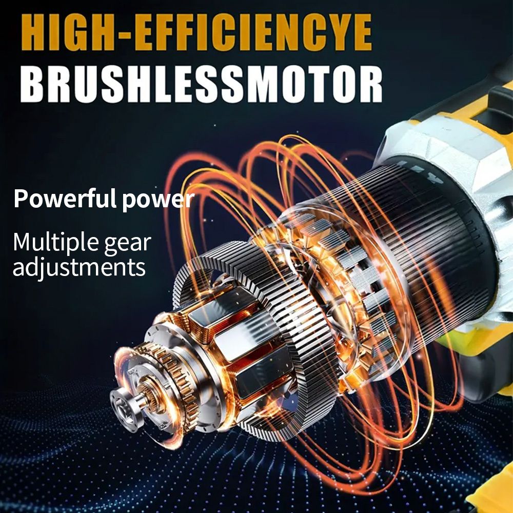 Compatible with DEWALT 20V MAX batteries, this compact 1/2-inch cordless brushless hammer drill with 2 speed settings is suitable for home, jobsite, and construction use.