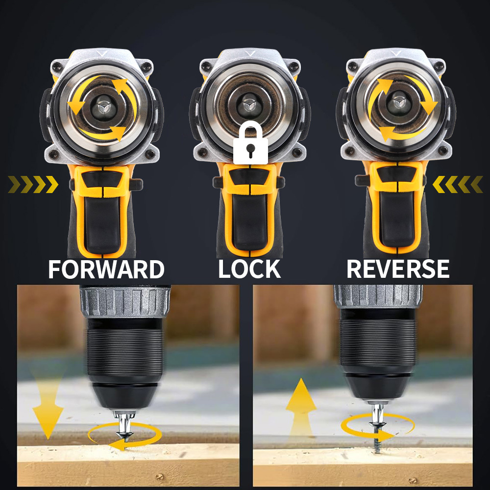 Compatible with DEWALT 20V MAX batteries, this compact 1/2-inch cordless brushless hammer drill with 2 speed settings is suitable for home, jobsite, and construction use.