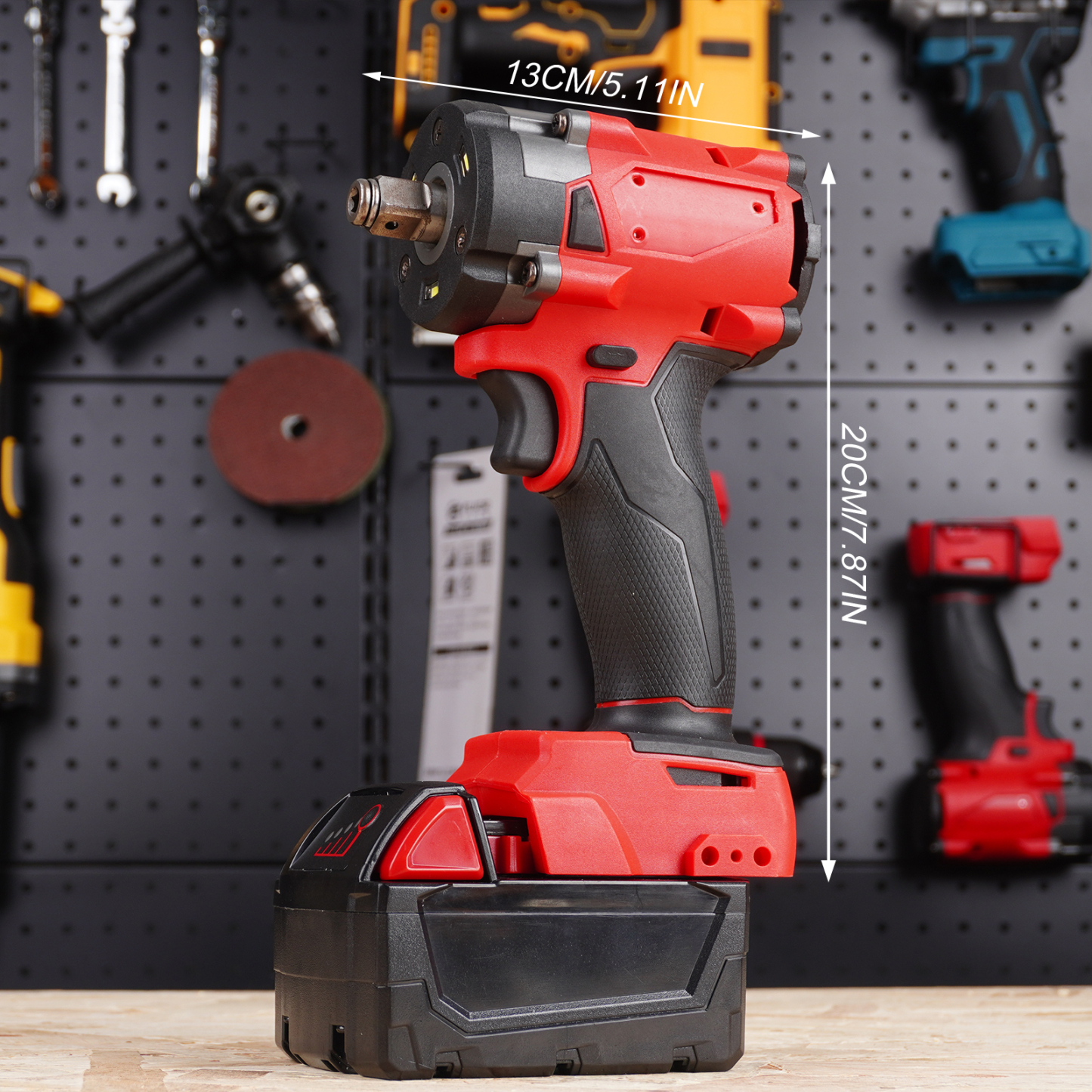 Cordless Brushless Electric Wrench for Milwaukee M18 Lithium Battery, 4500RPM High Torque Impact Driver (tool only, no batteries included)