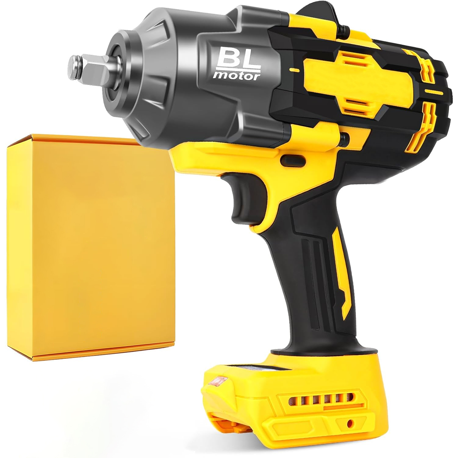 Cordless Impact Wrench, 1000FT-LBS (1500N.m) Brushless Electric Impact Gun Includes LED Work Light, 1/2 Inch Cordless Impact Wrench for Dewalt Battery, Suitable for Automotive and Home Use