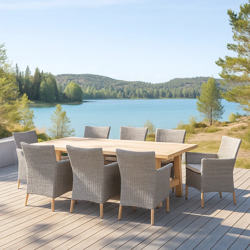 Mobilier de jardin,Ensemble table et chaises de jardin - NordicWoodFurn