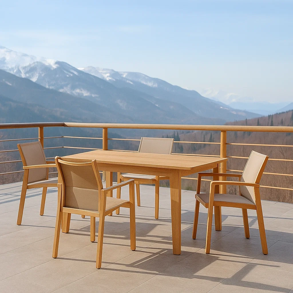Mobilier de jardin,Ensemble table et chaises de jardin - NordicWoodFurn