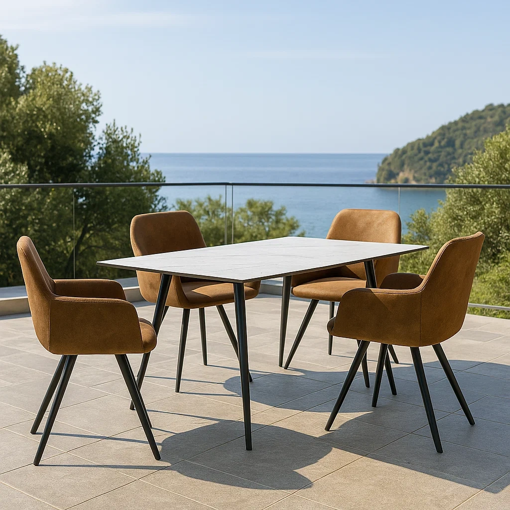 Mobilier de jardin,Ensemble table et chaises de jardin - NordicWoodFurn