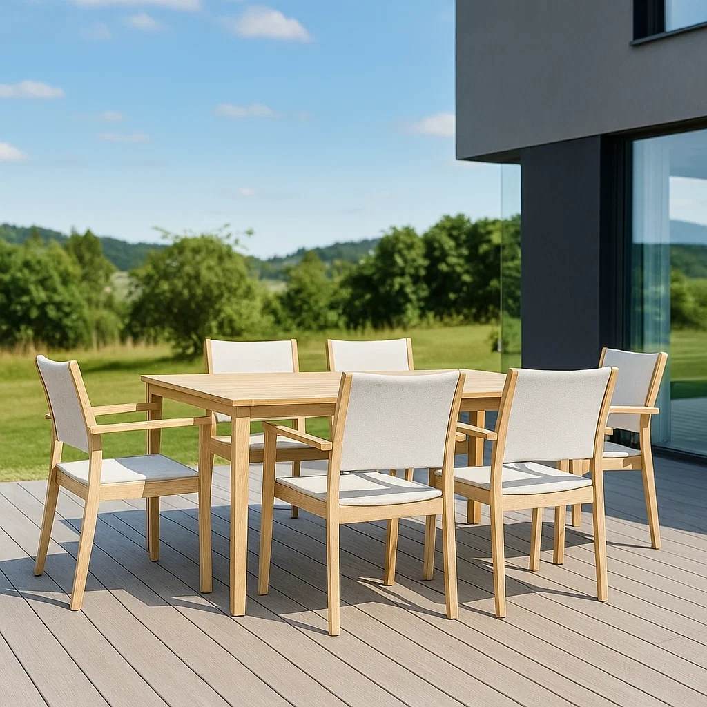 Mobilier de jardin,Ensemble table et chaises de jardin - NordicWoodFurn