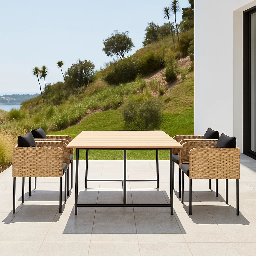 Mobilier de jardin,Ensemble table et chaises de jardin - NordicWoodFurn