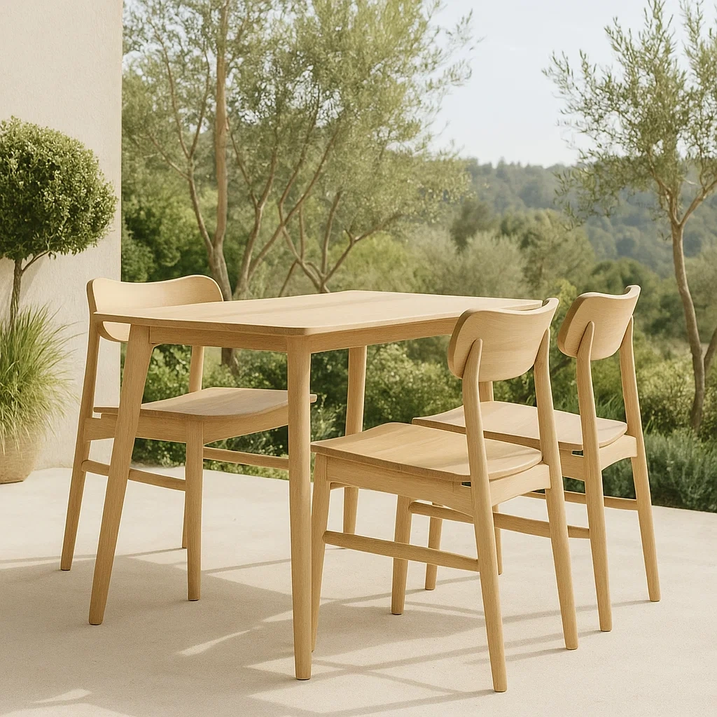 Mobilier de jardin,Ensemble table et chaises de jardin - NordicWoodFurn
