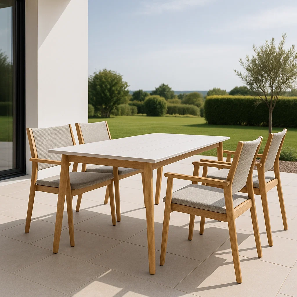 Mobilier de jardin,Ensemble table et chaises de jardin - NordicWoodFurn