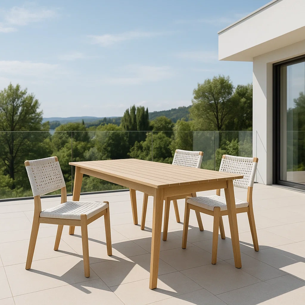 Mobilier de jardin,Ensemble table et chaises de jardin - NordicWoodFurn