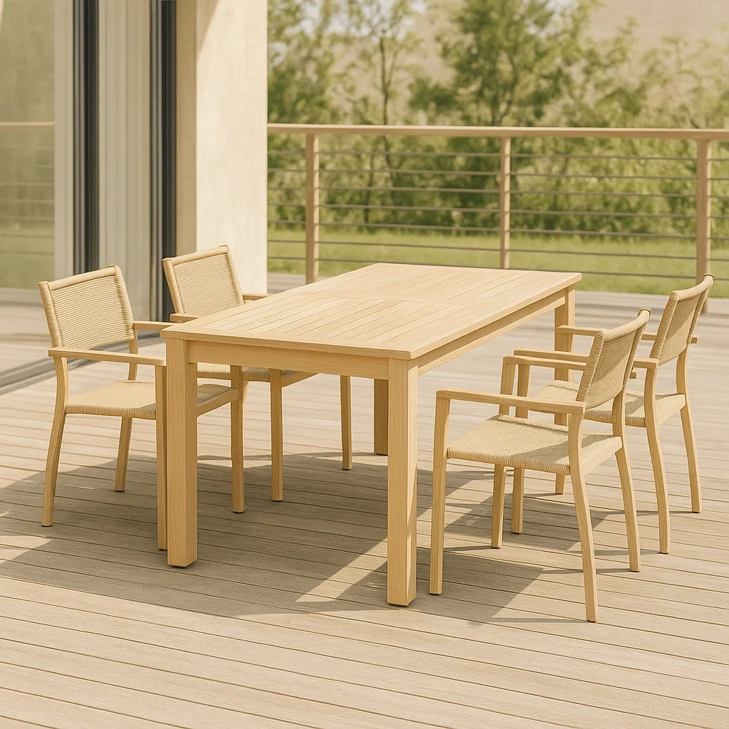 Mobilier de jardin,Ensemble table et chaises de jardin - NordicWoodFurn