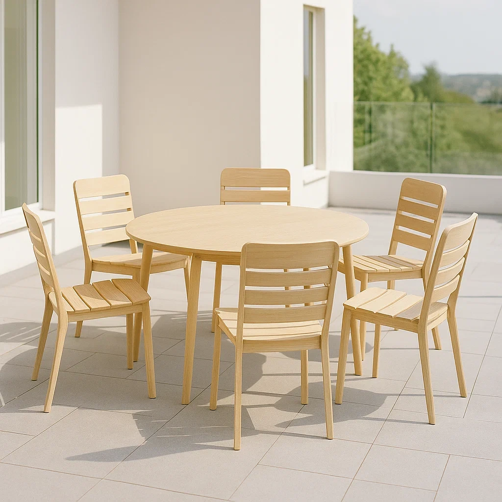 Mobilier de jardin,Ensemble table et chaises de jardin - NordicWoodFurn