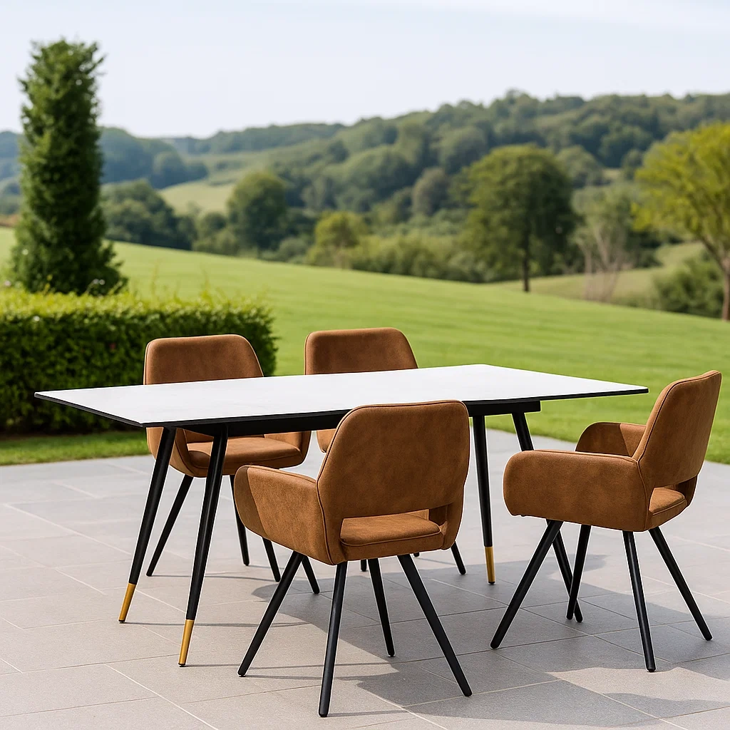 Mobilier de jardin,Ensemble table et chaises de jardin - NordicWoodFurn