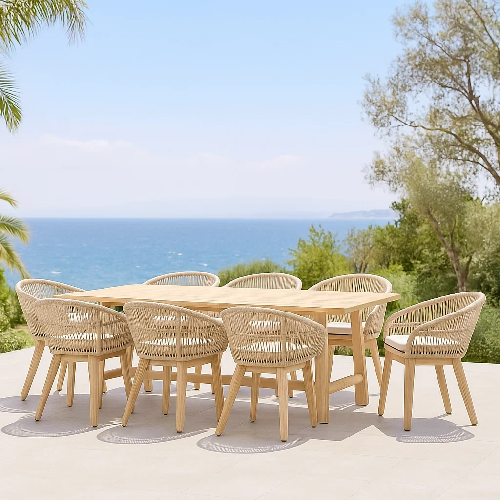 Mobilier de jardin,Ensemble table et chaises de jardin - NordicWoodFurn
