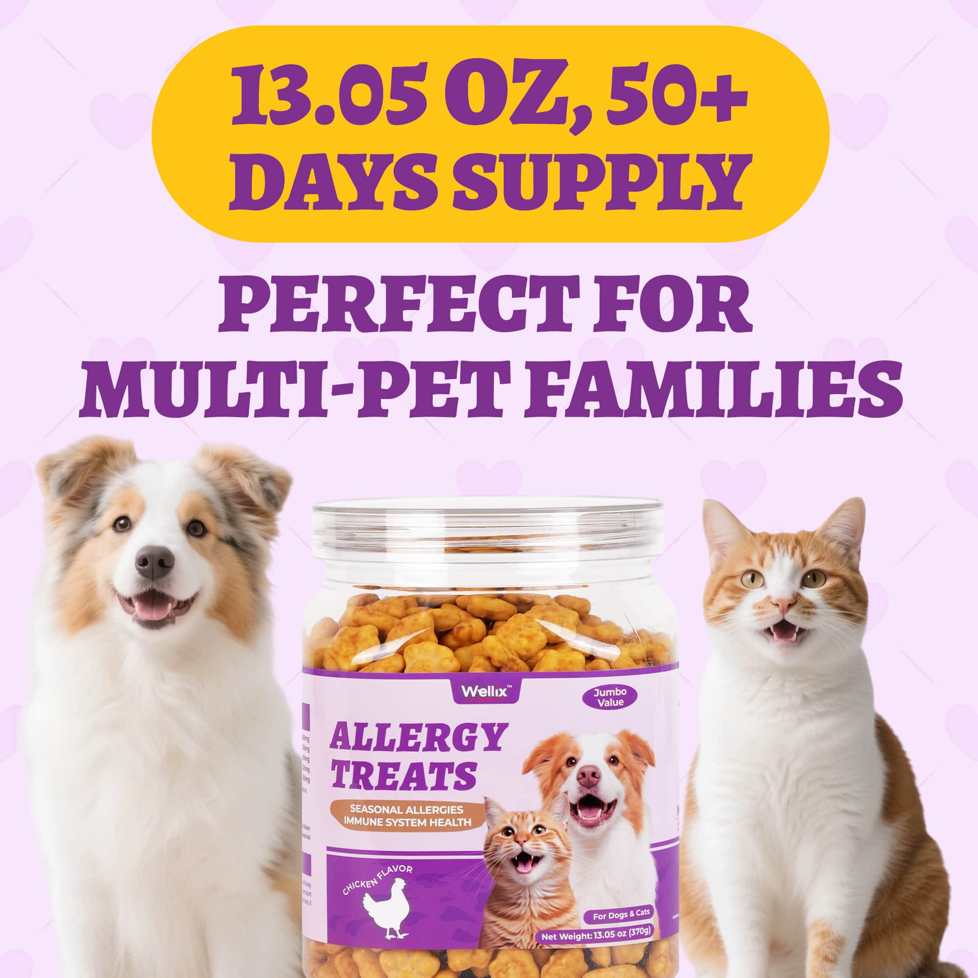 Wellix Calming Treats for Cats – 13.5oz Chicken-Flavored with Chamomile & Melatonin, Aids Relaxation & Anxiety Relief for Indoor Cats & Kittens-CritterCorner