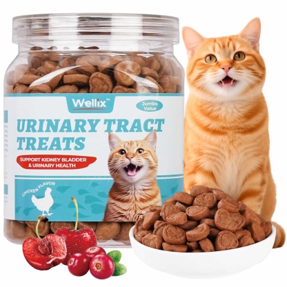Wellix Urinary Tract Treats for Cats – 13.5oz Chicken-Flavored Biscuits with Dandelion & Cranberry, Supports Urinary Tract Health for Indoor Cats & Kittens-CritterCorner