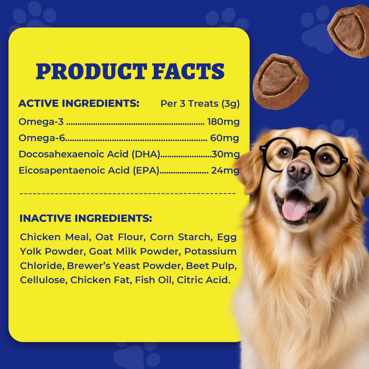 Wellix Dog Skin and Coat Supplement - Omega 3 Fish Oil for Dogs - Supports Skin & Coat, Itching Relief & Anti-Shedding - Tasty Allergy Chews - 260 Bites-CritterCorner