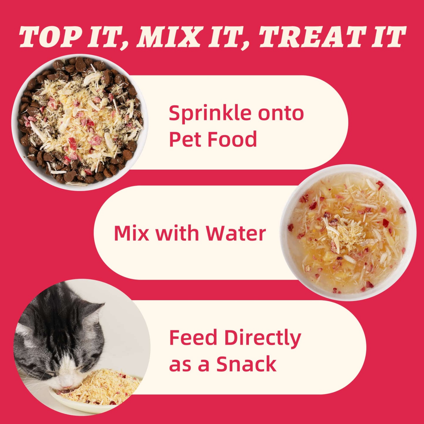 Wellix Cranberry Topper for Cats & Dogs – 7.05 oz Freeze Dried Cranberry, Egg Yolk & Chicken Formula, Low-Calorie & Tasty, for Urinary Tract Function & Antioxidant Defense-CritterCorner