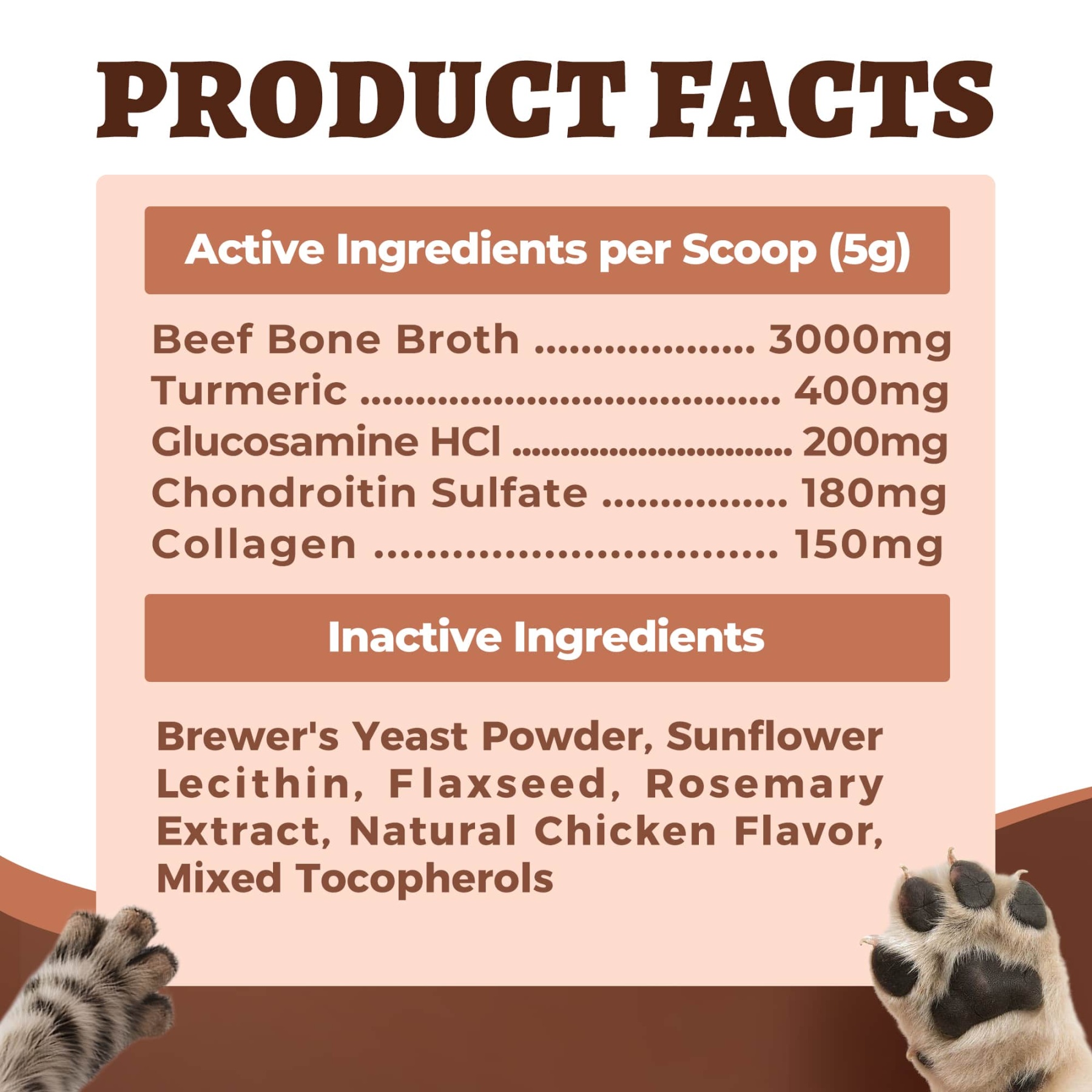 Wellix Bone Broth Powder for Dogs & Cats –  8.8oz Dog Food Toppers with Chondroitin and Collagen for Joint & Gut Health-CritterCorner