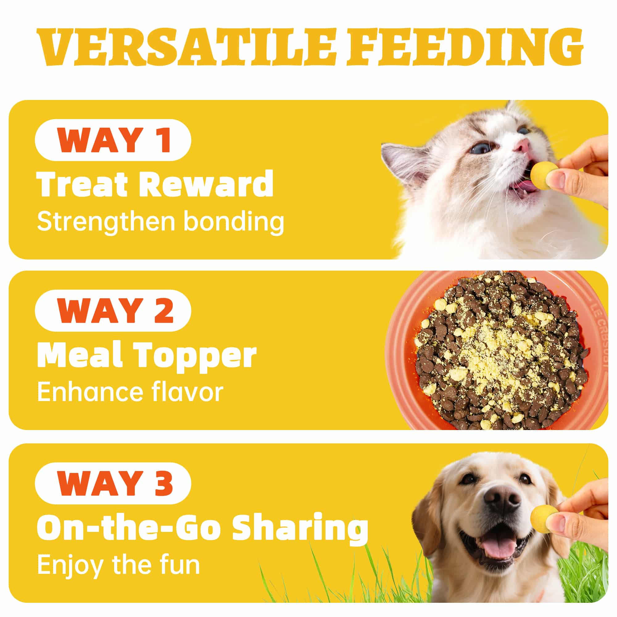 Wellix Freeze Dried Quail Eggs for Cats & Dogs - High-Protein Quail Egg Yolk Cat & Dog Treats for Skin & Coat Health - Delicious Training Snacks - 4.2oz-CritterCorner