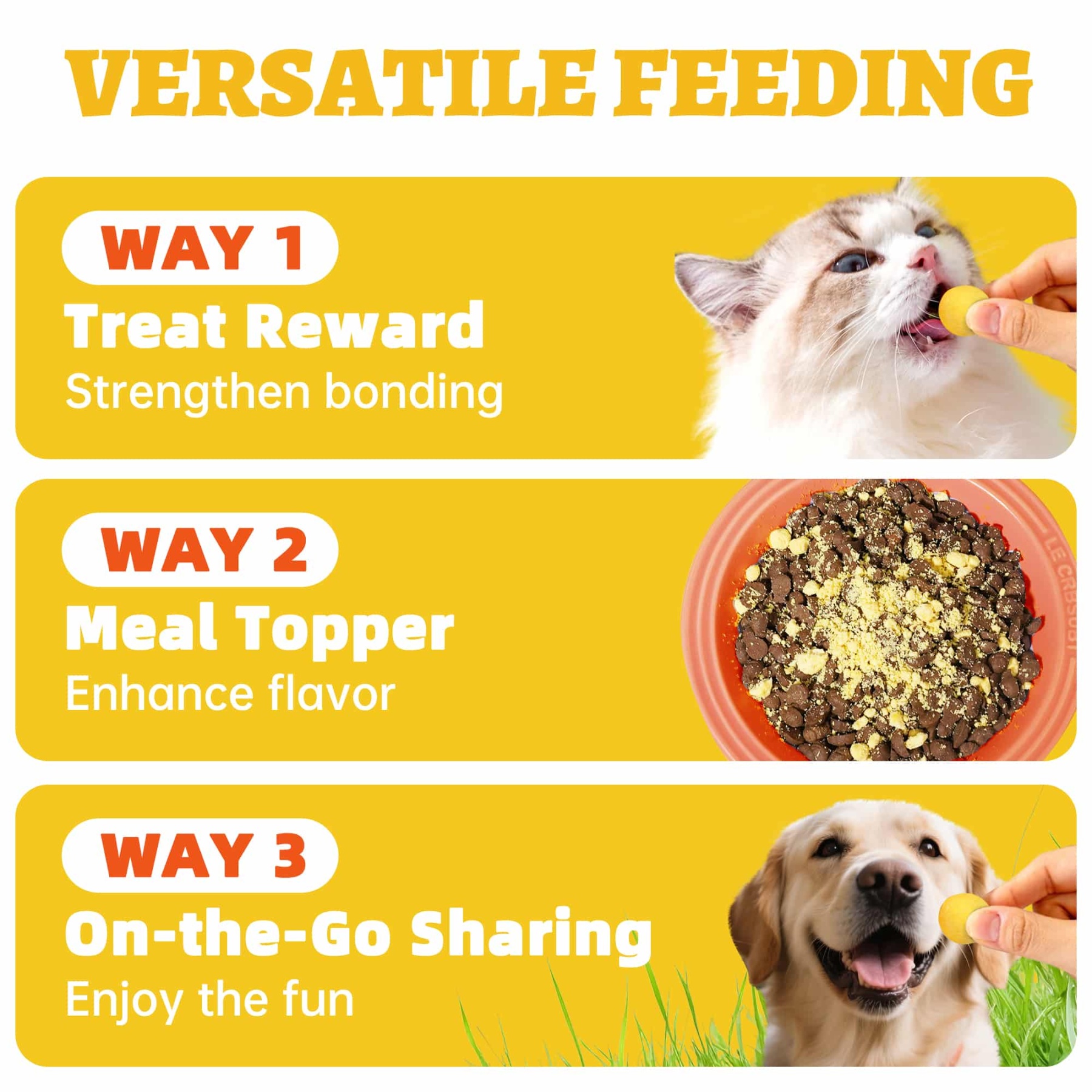 Wellix Freeze Dried Quail Eggs for Cats & Dogs - High-Protein Quail Egg Yolk Cat & Dog Treats for Skin & Coat Health - Delicious Training Snacks - 4.2oz-CritterCorner