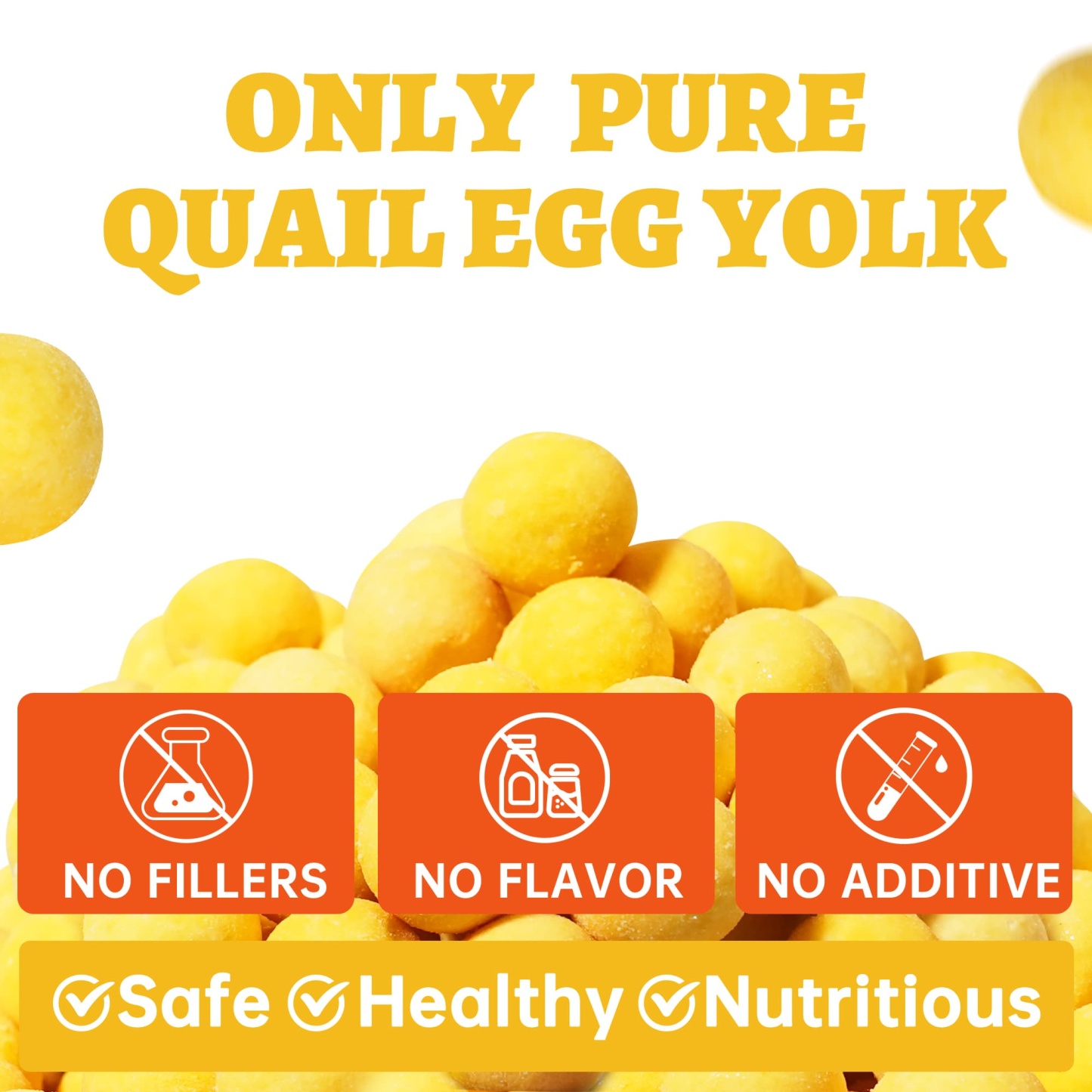 Wellix Freeze Dried Quail Eggs for Cats & Dogs - High-Protein Quail Egg Yolk Cat & Dog Treats for Skin & Coat Health - Delicious Training Snacks - 4.2oz-CritterCorner