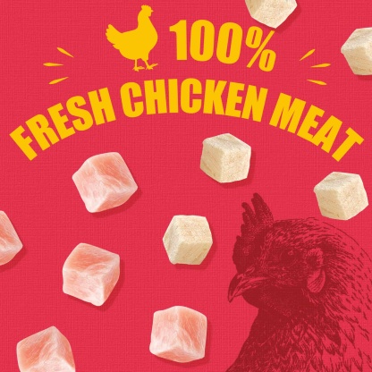 JUSTTRY Freeze-Dried Chicken Treats – High-Protein, Grain-Free Dog & Cat Treats for Training & Raw Food, 7.05oz-CritterCorner