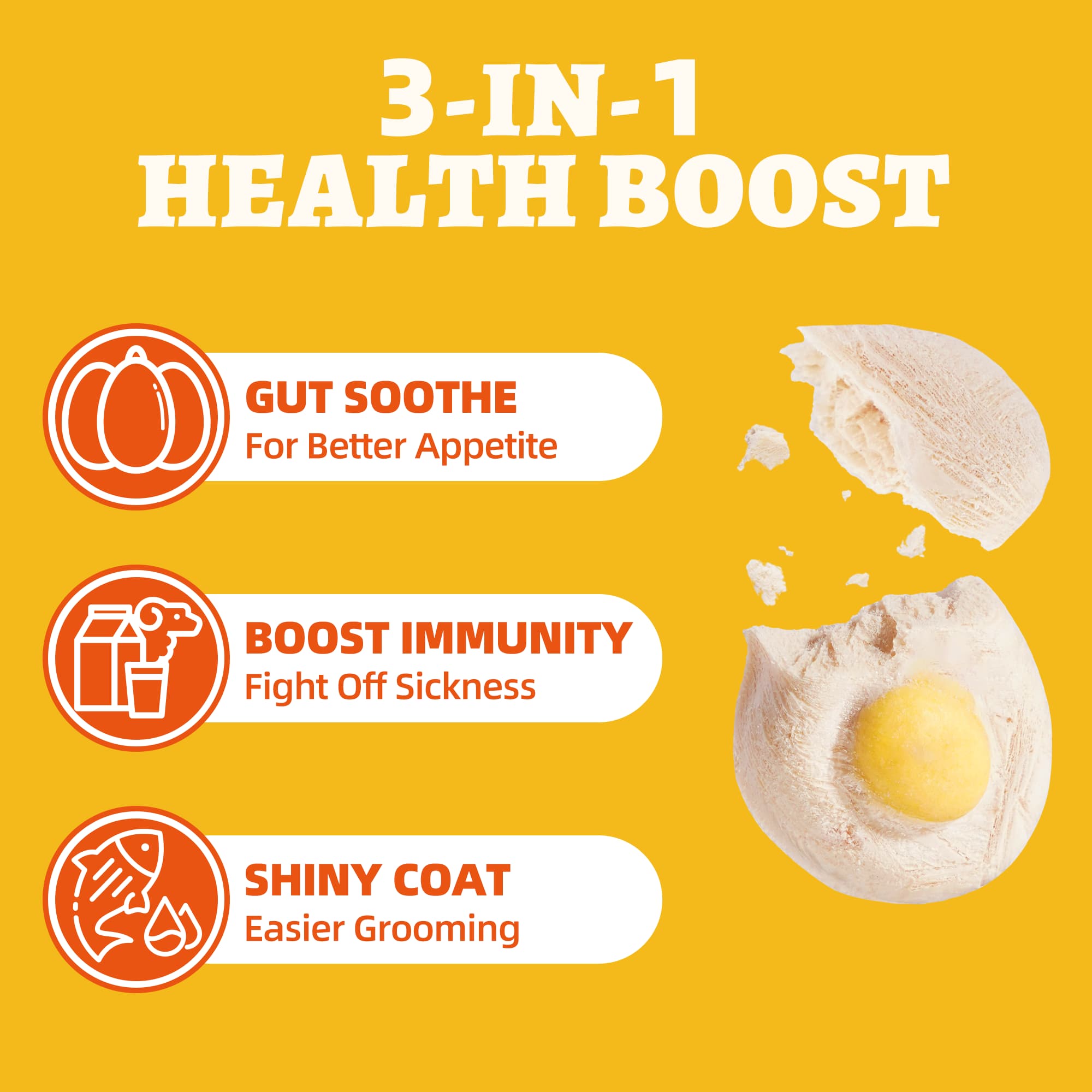 Wellix SunnyBites Freeze Dried Chicken Treats for Dogs and Cats - Healthy Egg & Chicken Snacks for Training - Supports Immunity & Gut Health - 3.5oz-CritterCorner