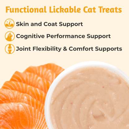 JUSTTRY Fish Oil Lickable Puree Treats – 20 Tubes with Omega Oils, Taurine & Vitamin E for Healthy Skin & Coat, 0.5oz Each-CritterCorner