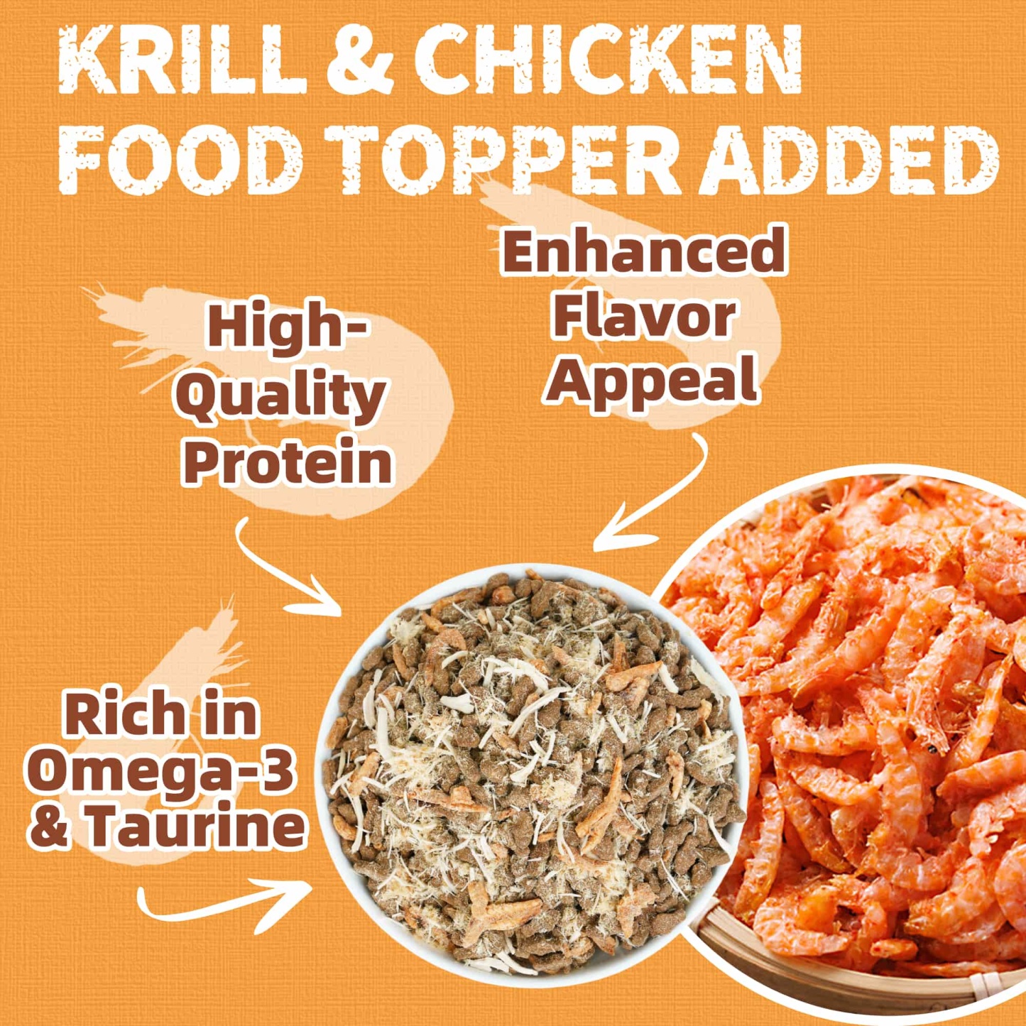 JUSTTRY Freeze-Dried Krill & Chicken Cat Treats – Real Antarctic Krill with Omega-3 for Skin & Coat Health, Dental Care & Training Snacks, High Protein 16oz-CritterCorner