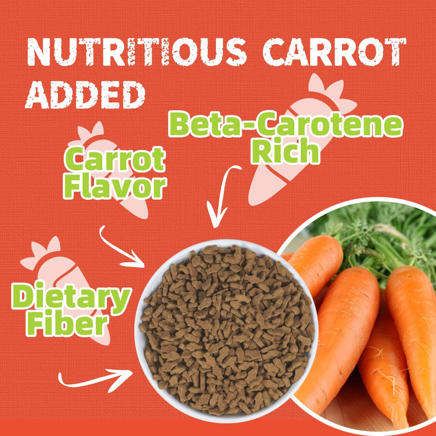 JUSTTRY Carrot Cat Treats – Vitamin-Rich Crunchy Biscuits with Natural Chicken Flavor for Eye & Skin Health | Healthy Training Treats for Indoor Cats, 16oz-CritterCorner