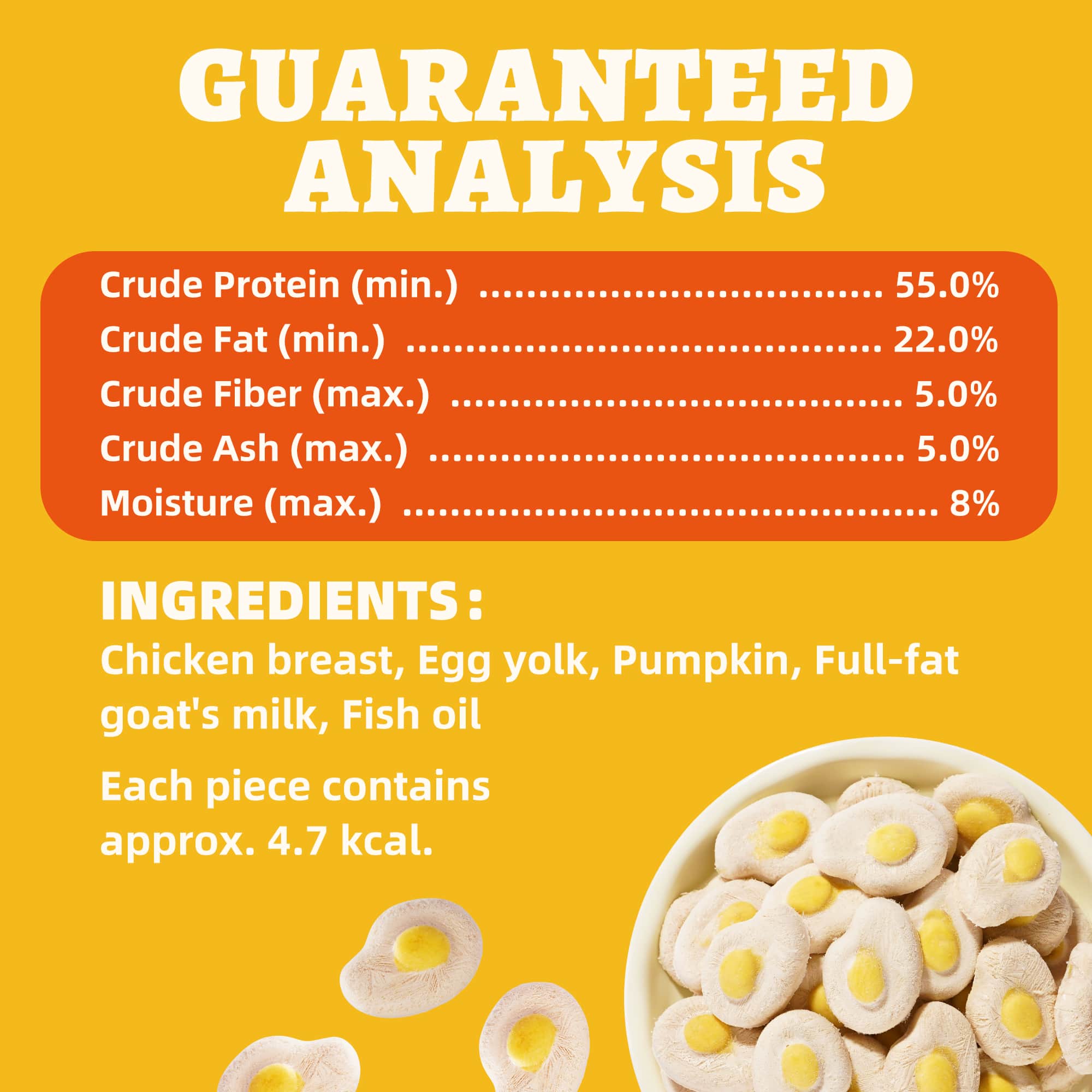 Wellix SunnyBites Freeze Dried Chicken Treats for Dogs and Cats - Healthy Egg & Chicken Snacks for Training - Supports Immunity & Gut Health - 3.5oz-CritterCorner