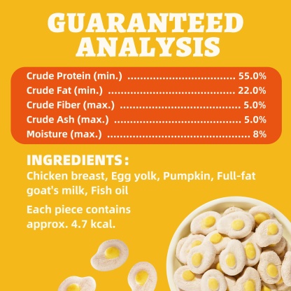 Wellix SunnyBites Freeze Dried Chicken Treats for Dogs and Cats - Healthy Egg & Chicken Snacks for Training - Supports Immunity & Gut Health - 3.5oz-CritterCorner