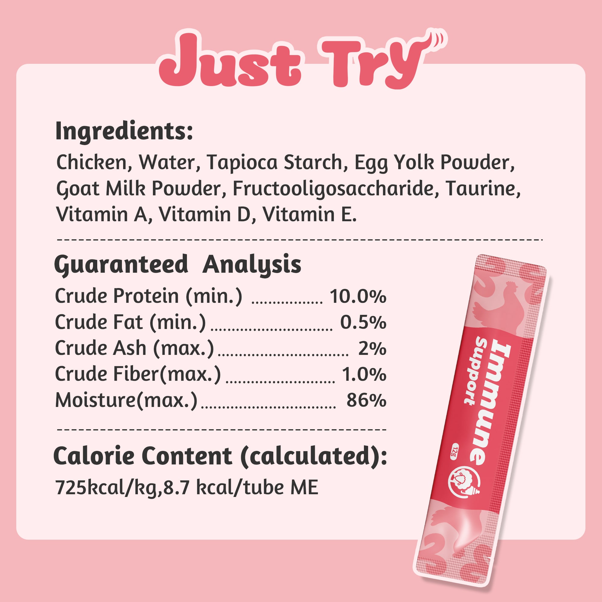 JUSTTRY Kitten Lickable Puree Treats  –20 Tubes Creamy Lickable Purée with DHA, EPA, Vitamin E & Taurine for Immune Support ,0.5oz Each-CritterCorner
