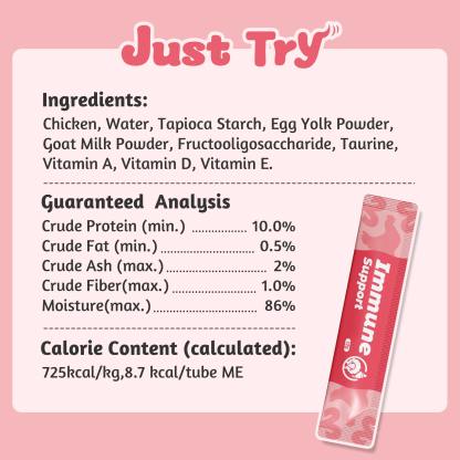 JUSTTRY Kitten Lickable Puree Treats  –20 Tubes Creamy Lickable Purée with DHA, EPA, Vitamin E & Taurine for Immune Support ,0.5oz Each-CritterCorner
