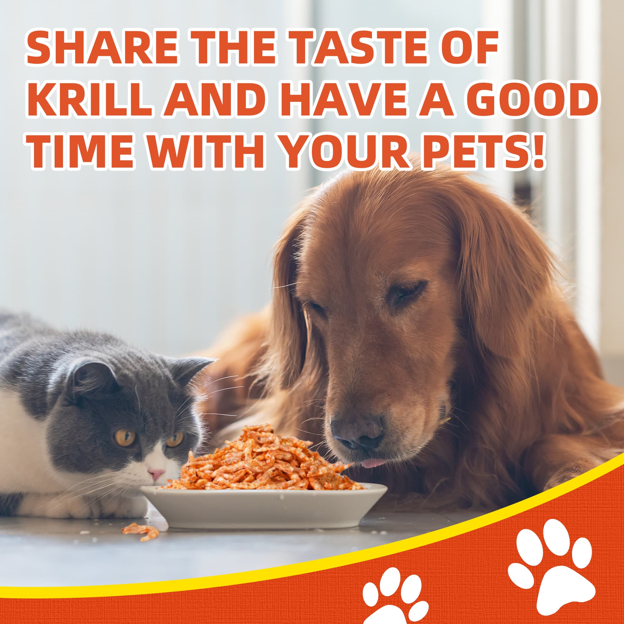 JUSTTRY Freeze-Dried Antarctic krill – Grain-Free High-Protein Dog & Cat Treats with Omega-3 for Skin & Coat, 4.6oz-CritterCorner