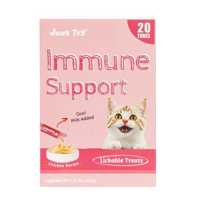 JUSTTRY Kitten Lickable Puree Treats  –20 Tubes Creamy Lickable Purée with DHA, EPA, Vitamin E & Taurine for Immune Support ,0.5oz Each-CritterCorner