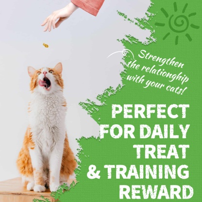 JUSTTRY Cat Grass & Chicken Cat Treats - Hairball Control Dental Care High Protein Cat Treats for Indoor Cats, Training Snacks, 16oz-CritterCorner