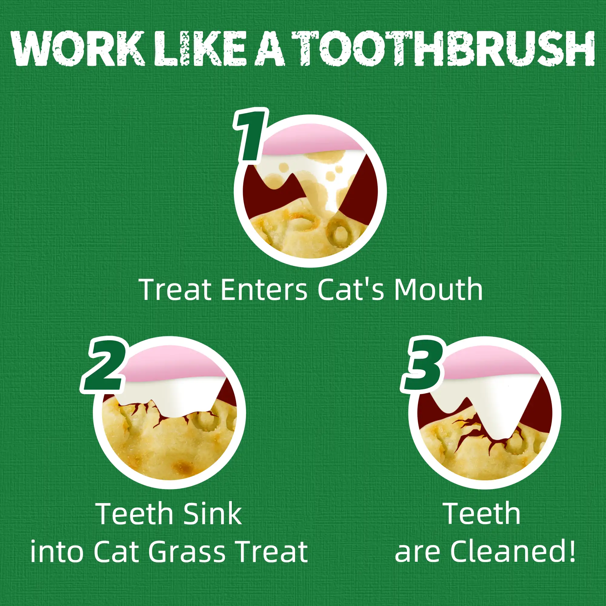 JUSTTRY Cat Grass Treats – Healthy Cat Snacks with Catnip for Hairball Relief & Dental Care, 13.4oz-CritterCorner