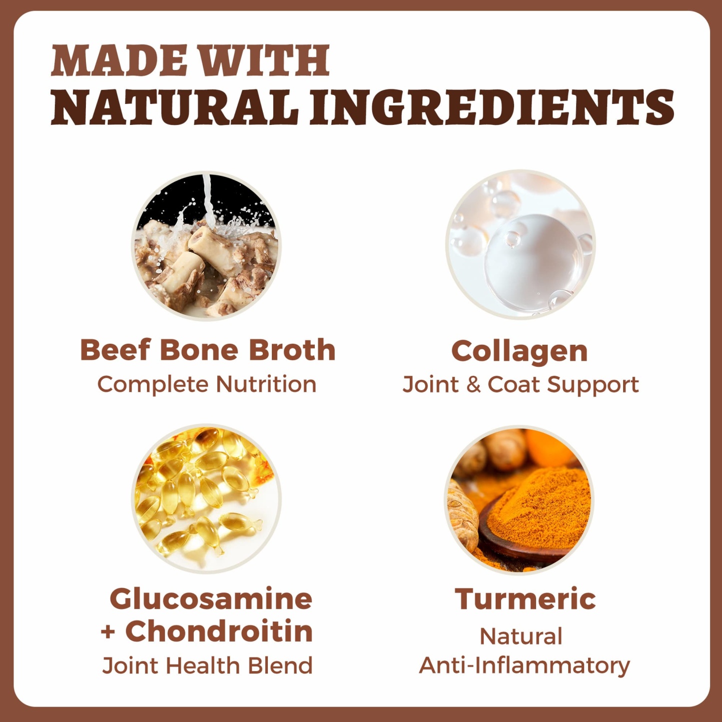 Wellix Bone Broth Powder for Dogs & Cats –  8.8oz Dog Food Toppers with Chondroitin and Collagen for Joint & Gut Health-CritterCorner