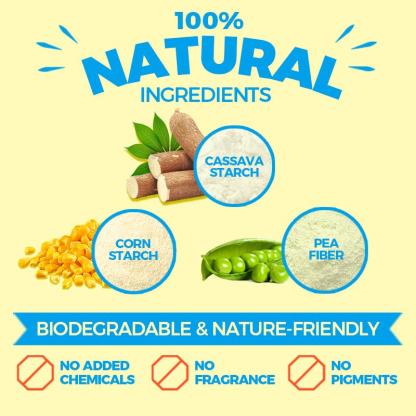 JUSTTRY SnowPaww Cassava Cat Litter – 11lbs (2 x 5.5lbs) with Tight Clumps, Low Dust & Odor Control-CritterCorner