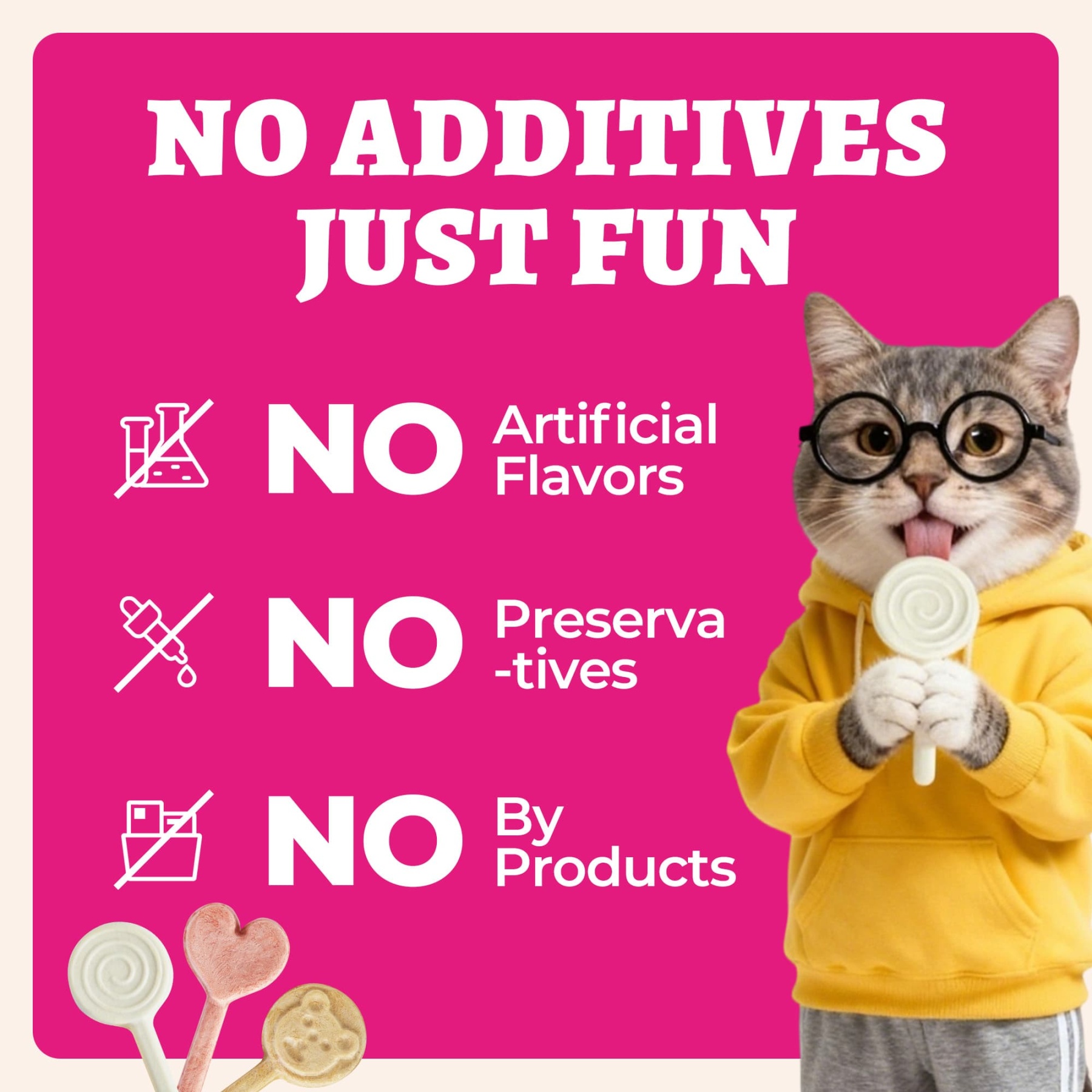 Wellix Freeze Dried Lollipop Dog & Cat Treats - High Protein Chicken Cat Treats with Cat Grass, Dragon Fruit & Goat Milk - Low Calorie Training Snacks 21pcs-CritterCorner