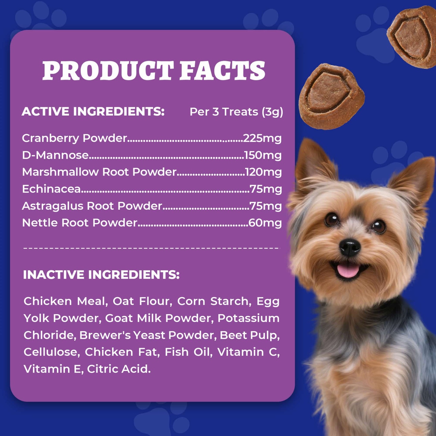 Wellix Urinary Bites for Dogs – 260 Count with Cranberry & D-Mannose for Urinary, Bladder & Kidney Support-CritterCorner